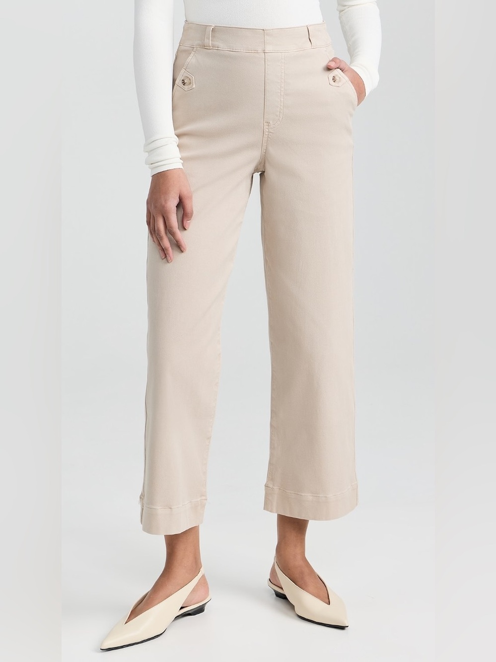 Spanx Stretch Twill Wide Leg Pants Size XL